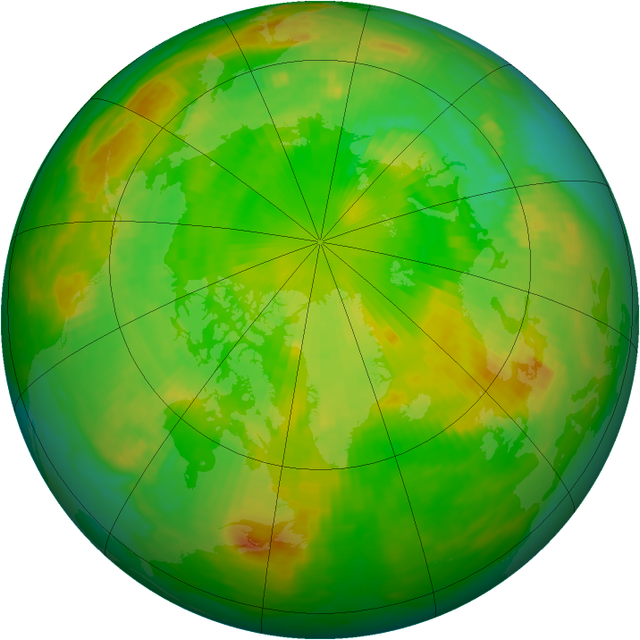 Arctic ozone map for 23 June 1984